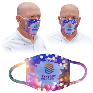 6 1/2" x 5 1/2" Large White Sublimatable Face Mask-Not For Medical Use