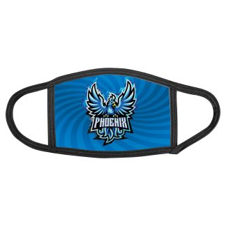 6" x 5" Medium Sublimatable Face Mask with Black Trim & Ear Loops