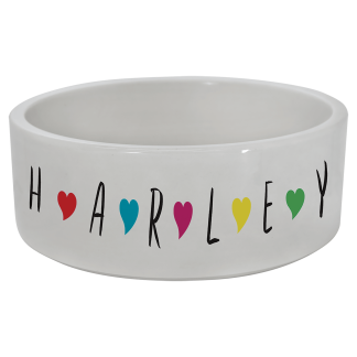 2.36" x 6.1 Sublimatable Ceramic Pet Bowl