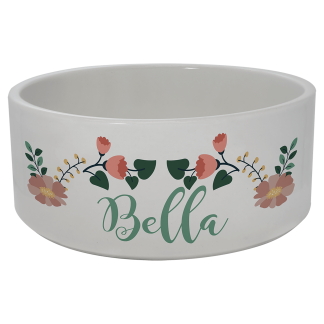 2.95" x 7.0" Sublimatable Ceramic Pet Bowl