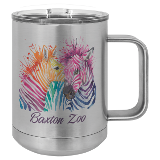Sublimatable Polar Camel 15 oz. Stainless Steel Insulated Mug with Slider Lid