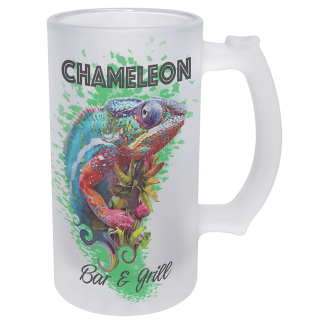 16 oz. Sublimatable Frosted Beer Glass with Handle