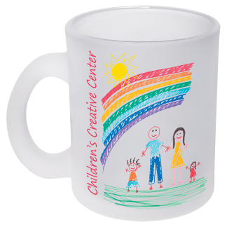 10 oz. Sublimatable Frosted Glass Mug with Handle