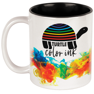 11 oz. White/Black Sublimatable Ceramic Mug