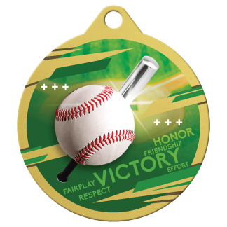 Gold 2" Inspire Baseball Medal