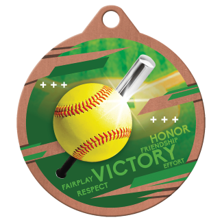 Bronze 2" Inspire Softball Medal