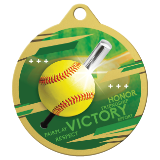 Gold 2" Inspire Softball Medal