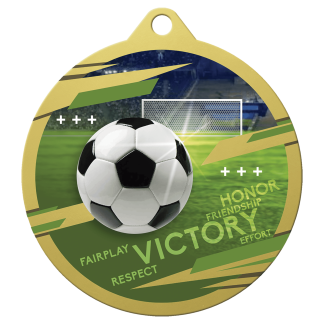 Gold 2 3/4" Inspire Soccer Medal