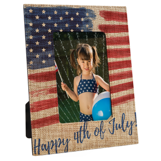 4" x 6" Sublimatable Burlap Photo Frame