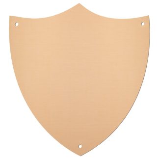 5 1/2" x 6" Satin Gold Aluminum Shield Plaque Plate