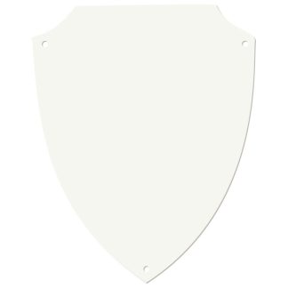 4 1/4" x 5 5/8" White DynaSub Shield Plaque Plate