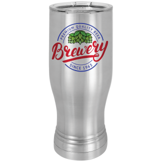 Stainless Steel Sublimatable 20 oz. Polar Camel Pilsner with Clear Lid