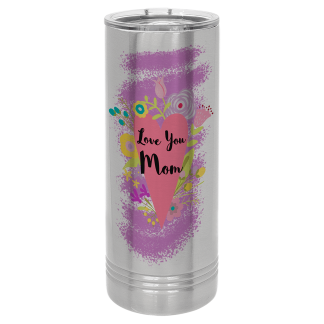 Polar Camel 22 oz. Stainless Steel Sublimatable Skinny Tumbler with Slider Lid