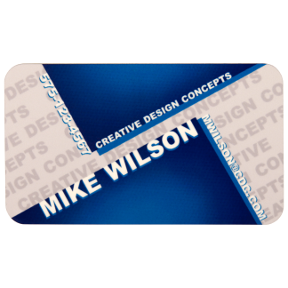 3" x 1.5" Matte White Unisub FRP Sublimatable Name Badge with Radius Corners