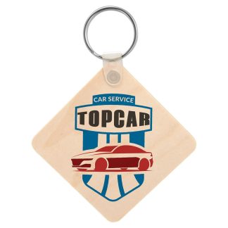 2.25" x 2.25" Square Matte Maple Unisub Sublimatable Keychain