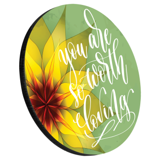 3.75" Premium Round Coaster with Cork Backing