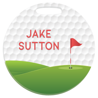3.5" Diameter Unisub White Acrylic Round Bag Tag, 1 Sided
