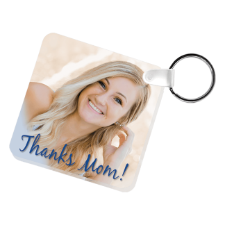 2.25" x 2.25" Unisub Square Acrylic Key Chain with Ring and Fastener
