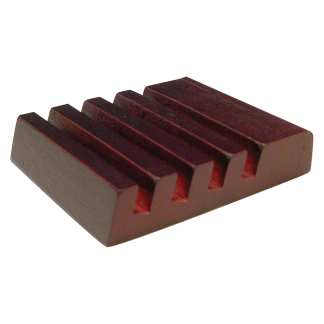 2.5" x 3" Unisub Mahogany Finish Slotted Coaster Holder