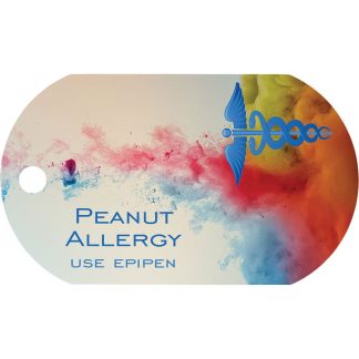 1.15" x 2" White Sublimatable Unisub Aluminum 2-Sided ID Tag
