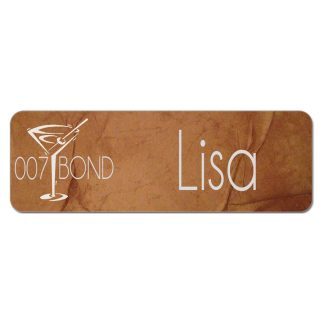 3" x 1" Gloss White Sublimatable UVSub Aluminum Name Badge with Radius Corners