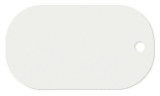 2 1/4" x 4" White Sublimatable UVSub Aluminum Dog Tag