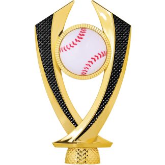 Gold/Black Baseball Falcon Trophy with Custom 2" Photo Insert