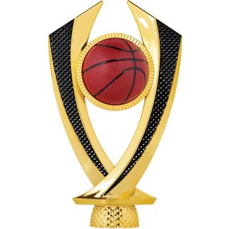 Gold/Black Basketball Falcon Trophy with Custom 2" Photo Insert