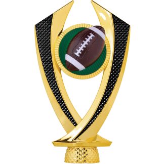 Gold/Black Football Falcon Trophy with Custom 2" Photo Insert