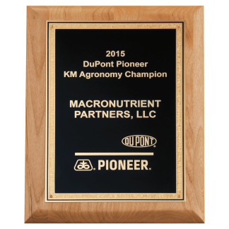 8" x 10" Natural Alder Wood Award Plaque with Custom 2" Photo Medallion