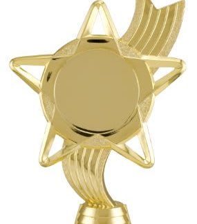 6" Star Ribbon (PH27) Trophy with Custom 2" Photo Insert
