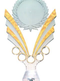 Clear/Gold Trophy with Custom 2" Photo Insert