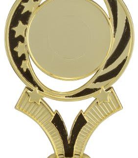 Black/Gold MidNite Star Trophy with Custom 2" Photo Insert
