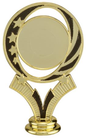Black/Gold MidNite Star Trophy with Custom 2" Photo Insert