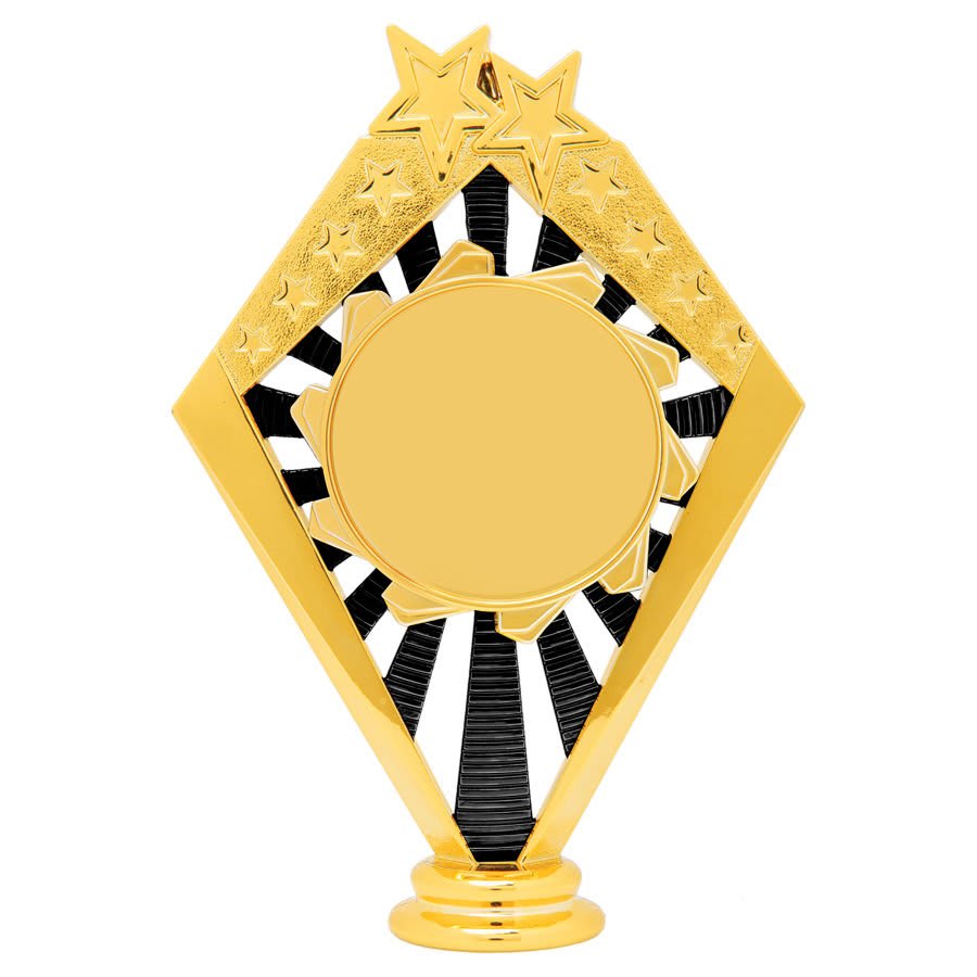 Black/Gold Sunrise Trophy with Custom 2" Photo Insert